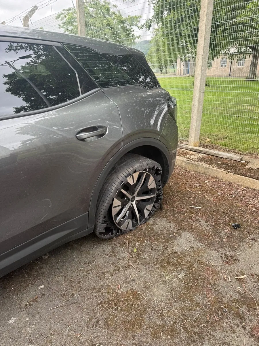 Replacement tyre ready for fitting