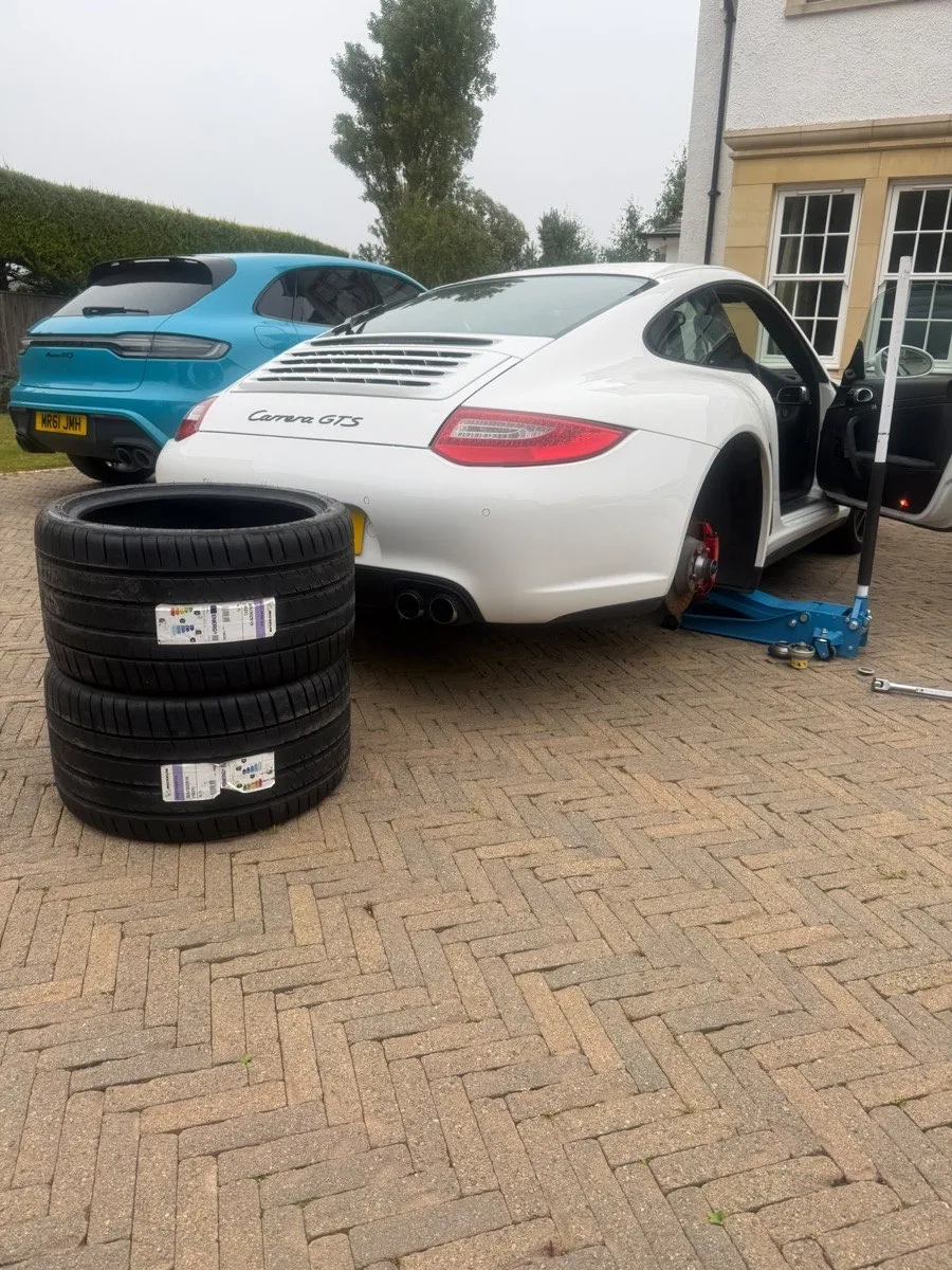 Tyres ready for a mobile fitting job